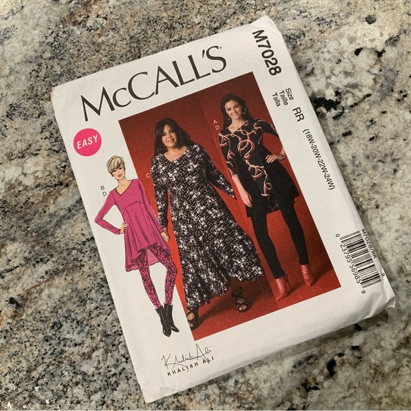 McCall's Patterns M7028 Misses'/Women's Tunics, RR (18W-20W-22W-24W) - Picture 5 of 6
